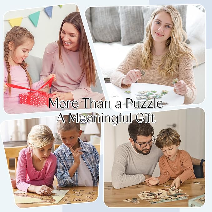 Custom Puzzles from Photos - 300/500/1000-Piece Custom Puzzle with Picture & Text - Personalized Jigsaw Puzzle for Adults & Kids - Family, Wedding, Pet, Birthday Gift