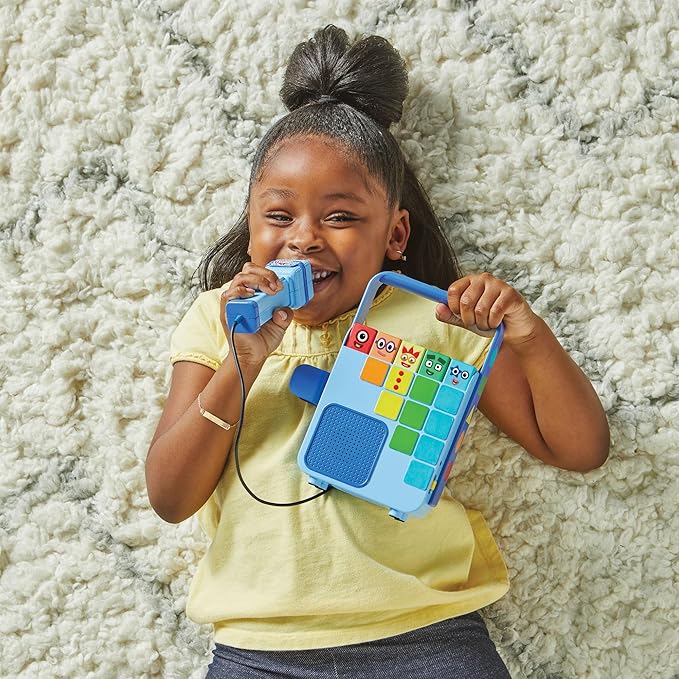 hand2mind Numberblocks Sing and Record Music Player, Kids Karaoke Microphone, Musical Toys, Toddler Boombox, Counting Toys, Preschool Math Learning Activities, Numbers for Toddlers, Birthday Gifts