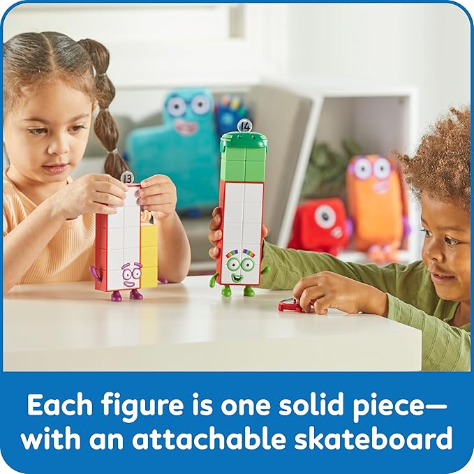 hand2mind Numberblocks Friends Thirteen and Fourteen Figures, Numbers for Toddlers, Math Toys for Kids 3-5, Small Figurines for Kids, Preschool Learning & Education Toys, Birthday Gifts for Kids