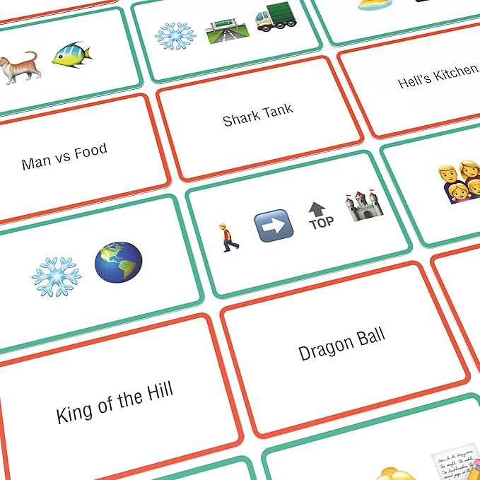 Bubblegum Stuff Name The Emoticon Game - US TV Edition - Guess The Phrase from The Emojis - Fun Flash Card Game - Suitable for Family, Kids, Teenagers & Adults