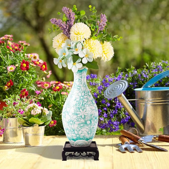 Magnolia 3D Puzzle Vase for Adults to Flower Arrangement and Home Decoration Made by 160 Curved Plastic Puzzle Pieces,Great Gift for Mother's Day and Housewarming