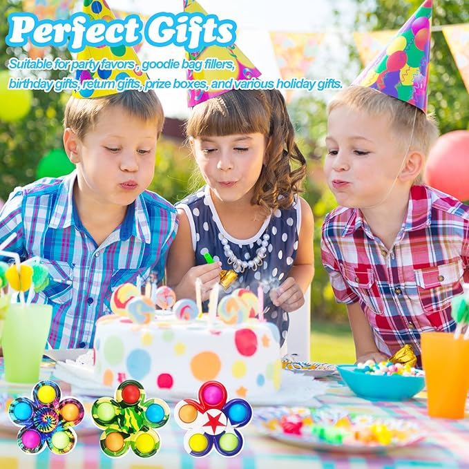 30 Fidget Spinners Toys, Party Favors Gifts for Kid,Pop Fidget Spinner Pack Bulk, Little Sensory Fidget Toys Pack, Classroom Prizes for Girls Boys Students