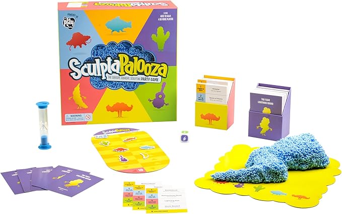 Educational Insights Sculptapalooza, the Squishy, Squashy Sculpting Playfoam Party Game - Fast-Paced, Family Game, 4+ Players, Ages 10+