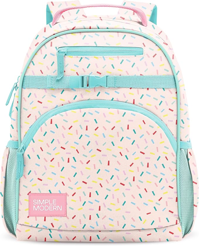 Simple Modern Medium Toddler Backpack for School Girls and Boys | Kindergarten Elementary Kids Backpack | Fletcher Collection | Kids - 15" tall | Confetti