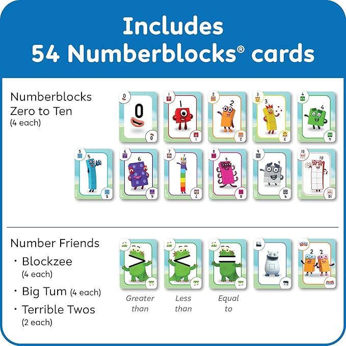 hand2mind Numberblocks Playing Cards, Travel Card Games for Kids, Counting Toys, Kindergarten Math Manipulatives, Preschool Learning Activities, Indoor Recess Games for Classroom, Kids Birthday Gift