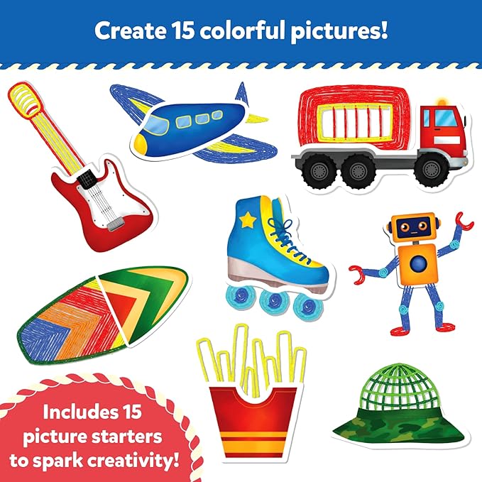 Skillmatics Waxy Window Art - 100 Bendable Waxy Sticks for Mess-Free DIY Fun, Reusable 100% Organic Beeswax Craft Kit, Travel Friendly, Creative Gifts for Girls & Boys Ages 5, 6, 7, 8, 9, 10, 11, 12