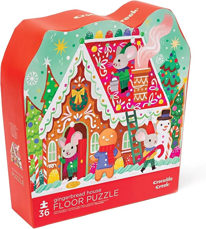 36 Pc Puzzle/Gingerbread House, for Kids Ages 3 and Up