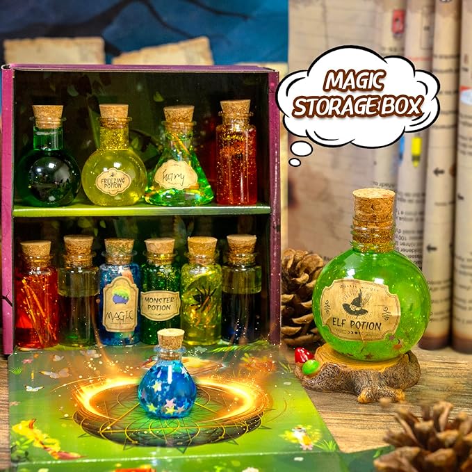 LDomet Science Magic Potions Kit for Kids, 20+ Potion Experiments Making, Fairy Magic Potions Craft Kit for Age 8-12, Creative Educational Birthday Christmas Gift
