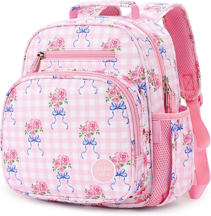 mibasies Toddler Backpack for Girls 2-4: Preschool Kindergarten Backpack - Cute Kids Backpacks for Girls - Rose Pink