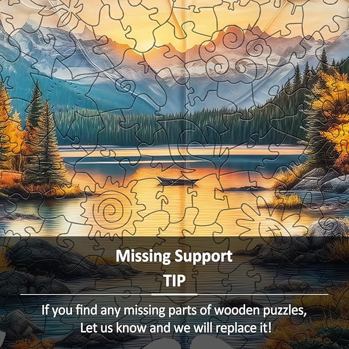 Wooden Puzzles for Adults - Sunset Maple Wood Puzzles Adult - Unique Animal Shape Wooden Jigsaw Puzzles for Adults - Birthday Gifts for Puzzle Lovers, Family (11.4 * 10.6in)