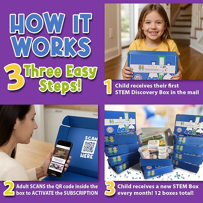 12-Month Science Kit Subscription | 36 Hands-On STEM Projects | Engineering & Building Toys and Educational Activities for Kids Ages 7β12
