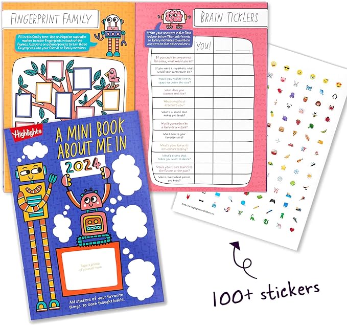 Highlights for Children Hidden Pictures 2024 Activity Books for Kids Ages 6 and Up, 4-Book Set of Travel-Friendly Screen Free Seek and Find Fun, Books Double as Coloring Books