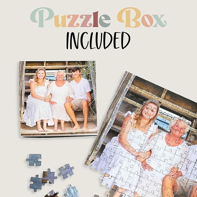Custom Photo Puzzle from Picture | Upload Your Photo and Choose Color | 144 Piece Personalized Puzzle for Adults Teens Acrylic Puzzle Birthday Gifts for Men Women