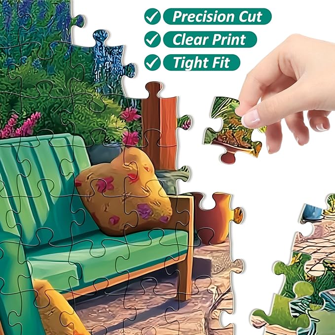 500 Piece Puzzles for Adults,Beautiful Flower Garden Puzzle for Kids Teen Adults,Recycled Paper Unique Fun Jigsaw Puzzle 500 Pieces,Challenging Family Game Gift for Friends Men Women Seniors,20.5*15In