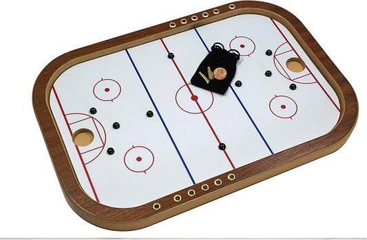 Penny Game, Competitive Table Hockey Play Set for 2 Players, Indoor & Outdoor Family Bonding Activities, Fun Entertainment for Family Gatherings, Social Events & More - Across the Board Game