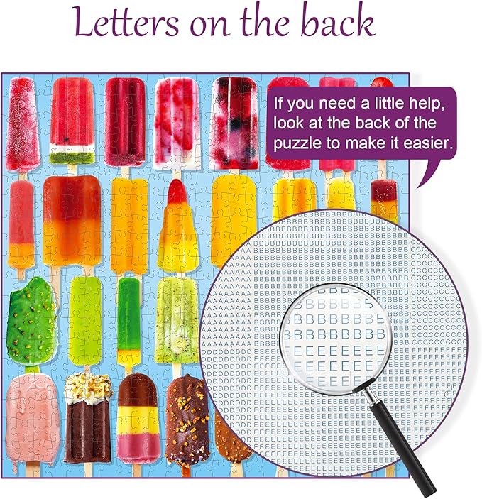 500 Pieces Jigsaw Puzzles for Adults and Teens and Kids Family Happy Gift Colorful Popsicles (Popsicles)