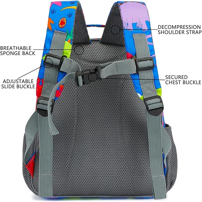 FlowFly Kids Backpack for Toddler Boys Girls, Simple Lightweight Bookbag for Daycare Kindergarten Elementary School Travel, Small Modern Bag (Medium 15''), Clear