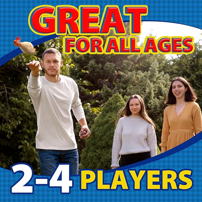 University Games, Flickin Chicken Indoor Outdoor Target Toss Game, The Go Anywhere Game for 2 or More Players Ages 6 and Up