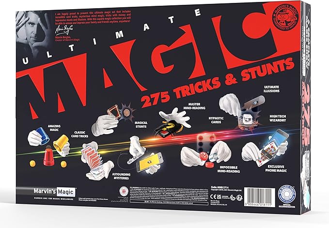 Marvin's Magic - 275 Ultimate Magic Tricks - Full Set - Kids Toys for Birthday - 275 Mind-Blowing Tricks & Illusions Included - Age 8+