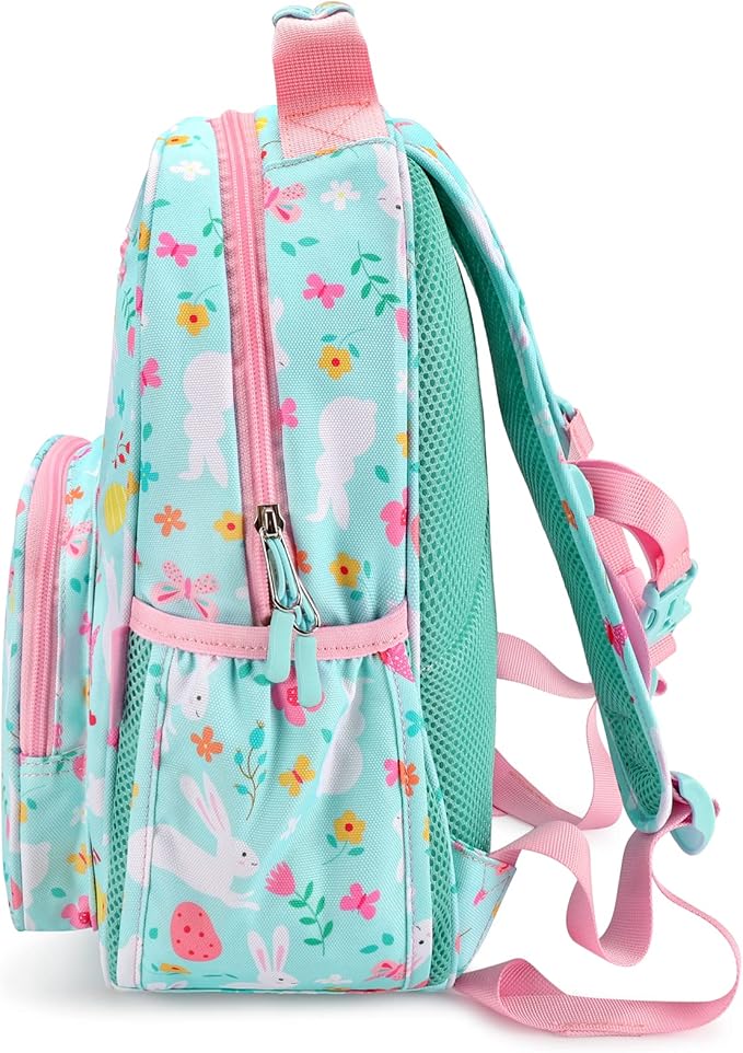 mibasies Girls Backpack 5-8: Lightweight Kids Backpacks for Girls - Girl Bookbag for Elementary School - Rabbit