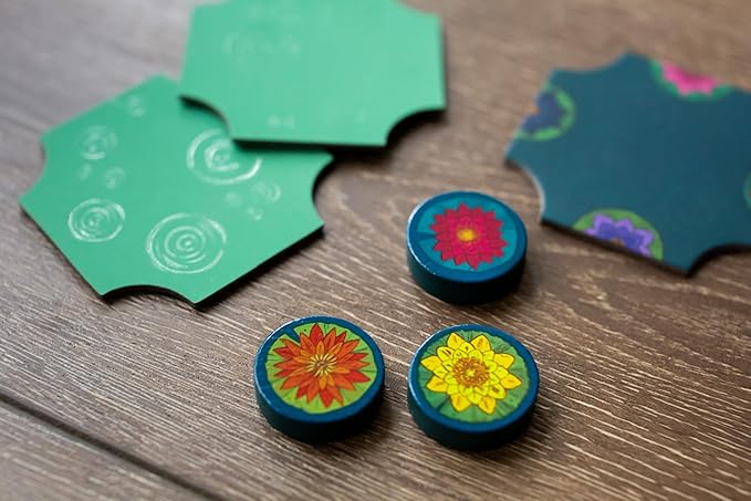 A Gentle Rain – Calming Tile-Laying Puzzle Game – Mindful Solo, 2-Player, or Cooperative Play in 15 Minutes – Soft-Touch Tiles & Wooden Blossoms – Compact, Giftable, Family-Friendly Board Game