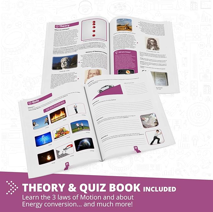 Engino- STEM Toys, Newton's Laws Inertia, Kinetic & Potential Energy, Building Toys for Kids 9+, Creative Engineering Kit, STEM Projects, Gifts for Boys (8 Model Options)