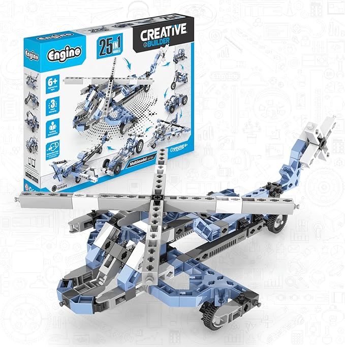 Engino Inventor STEM Toys, 25 Multimodel Set, Building Kit for Kids 6+, Engineering STEM Toys, Science Project for Young Inventors, Gift for Boys & Girls