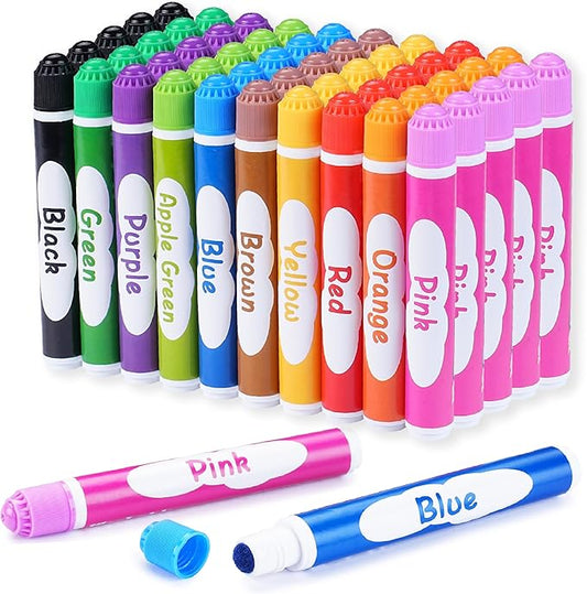 50 Pack Dot Markers, 10 Assorted Colors, 5 Sets x 10 Colors Washable Dot Paint Markers for Toddlers Kids Preschool, Paint Bingo Daubers Supplies for Class Valentine Gift Art Party