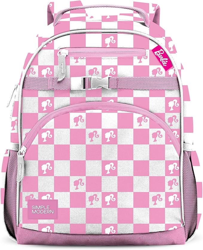 Simple Modern Medium Mattel Barbie Toddler Backpack for School Girls and Boys | Kindergarten Elementary Kids Backpack | Fletcher Collection | Kids - 15" tall | Barbie Checkmate
