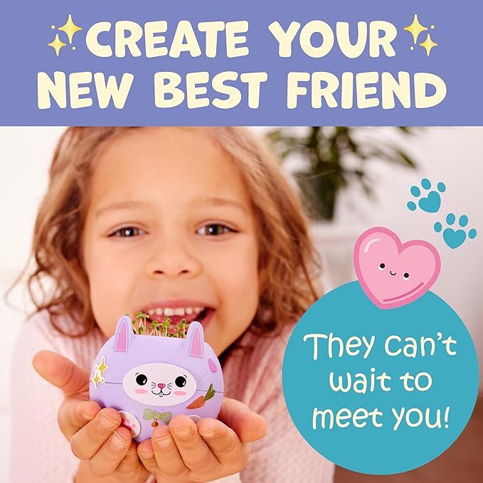 Creativity for Kids Plant-A-Pet: Bunny - Miniature Kit for Kids, Arts and Crafts for Kids, Small Gifts for Birthdays, Stocking Stuffers, and Easter Baskets (Ages 6+)