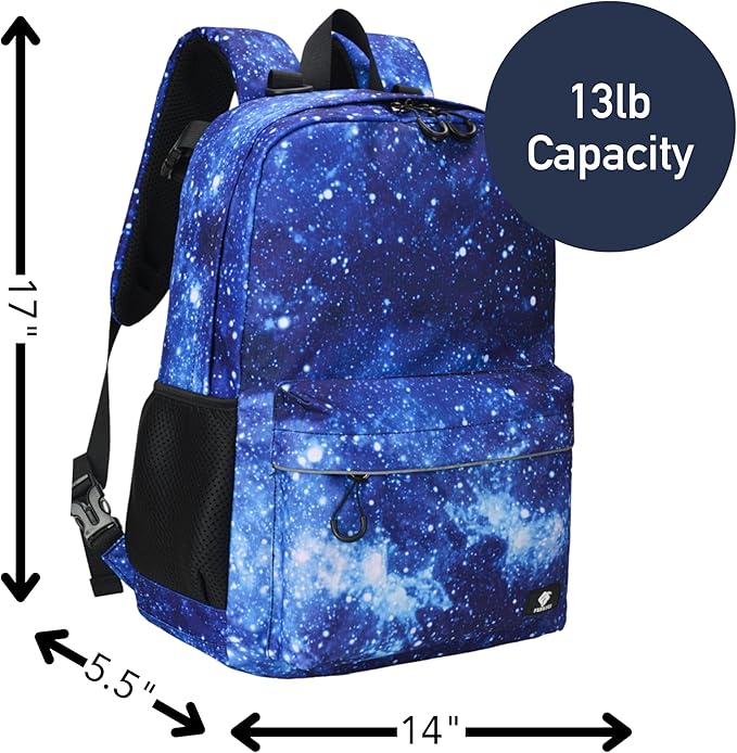 Fenrici Adaptive Backpack for Girls, Boys for All Abilities and Ages; Wheelchair Backpack with Adaptive Design; Perfect for Travel, School, and Everyday Adventure, Blue Galaxy