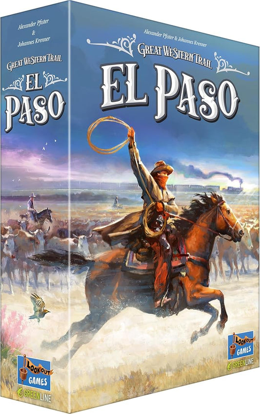 Great Western Trail El Paso Board Game - Fast-Paced Cattle Trade Strategy Game, Compact, Travel-Friendly for Kids & Adults, Ages 12+, 1-4 Players, 60-90 Min Playtime Made by Lookout Games