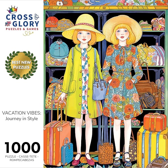 Cross & Glory - Vacation Vibes: Journey in Style - 1000 Piece Jigsaw Puzzle for Adults | Travel-Themed Puzzle | Perfect for Puzzle Enthusiasts and Travel Lovers