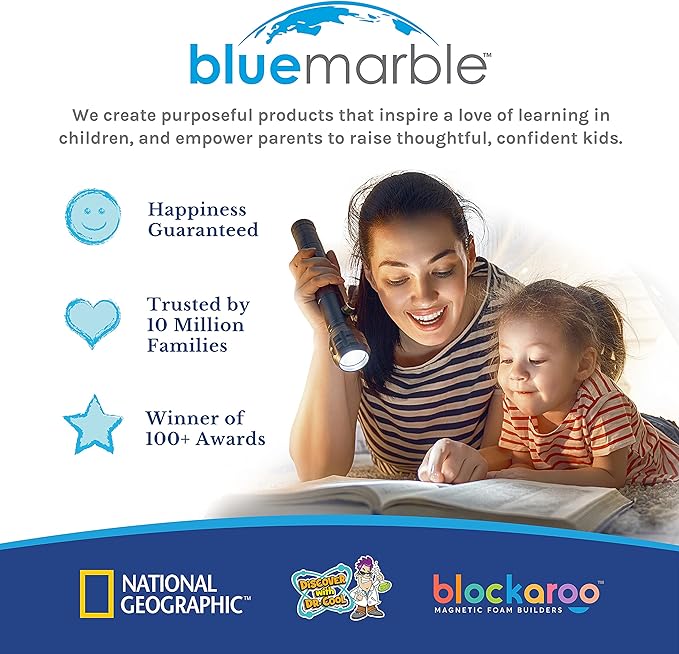 Blue Marble Gold Panning Kit for Kids - Learn to Pan for Gold, Includes Pay Dirt with Real Pyrite Specimens, Reusable Panning Pan, Vial, Tweezers & More