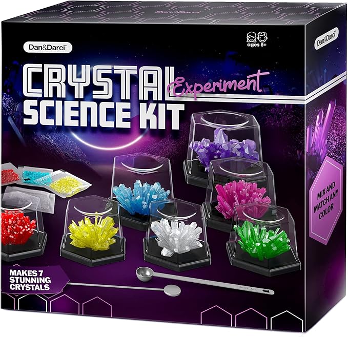 Dan&Darci Crystal Growing Kit for Kids - Science Experiments Gifts for Boys & Girls Ages 8-14 Year Old - Toys Teen Age Boy/Girl Arts & Crafts Kits - Cool Projects Ideas 8 9 10 11 12 Yr Olds