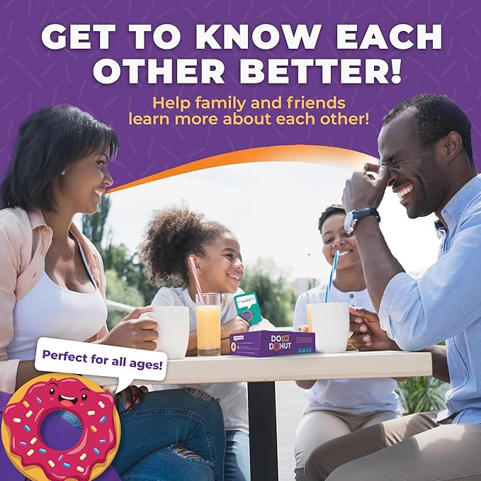 Do or Donut Card Game – Exciting Family & Couples Game Night Challenge, Fun Game for Family Gatherings, Parties, Classrooms, Kids & Adults – 3-8 Players, Ages 8+, 30 Mins of Laughter & Entertainment!