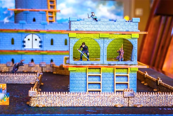 Dirt Cheap Dungeons Affordable Modular TTRPG Terrain Set ∣ Injection-Molded for Superior Durability ∣ Easy Storage & Recycled Material D&D Tiles ∣ Baron Keep Castle Set