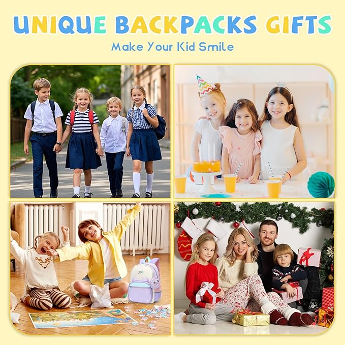SUN EIGHT Toddler Backpack for Girls Kids Backpack Cute 3D Cartoon School Bag for Baby Girl Boy 2-5 Years (22140-Cat)