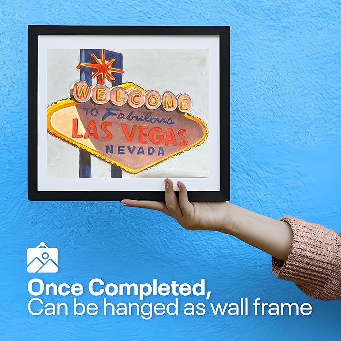 Painting4Real DIY Painting Class Kit for Adults with Video Tutorials: Learn to Paint Vegas Sign – How to Paint with Acrylics – Painting & Art Supplies – 9 Piece Acrylic Paint Set