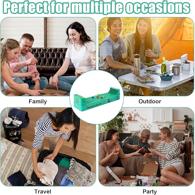 Derby Horse Racing Game, 6 Horse Race Board Game Table Top for Family Friends Adults Party Entertainment, Including Dice, Marker Pens, Cards