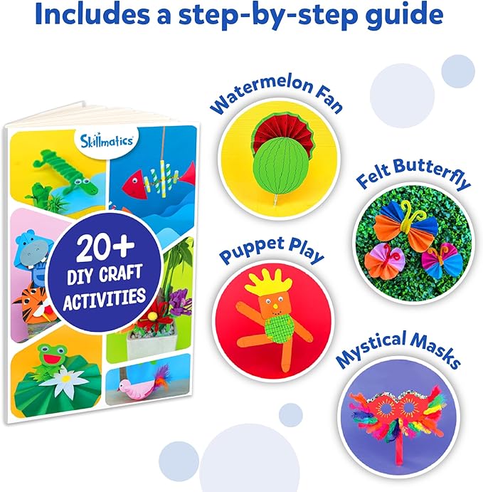 Skillmatics Ultimate Art & Craft Kit for Kids - 2000+ Pieces, DIY Craft Supplies with Step-by-Step Guide, Creative Activity Set & Gifts for Girls & Boys Ages 6, 7, 8, 9, 10, 11, 12, 13