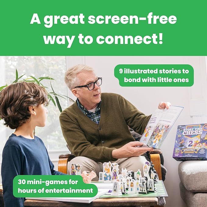 Story Time Chess - Chess Sets for Kids, Kids Chess Set, Chess Game Toddlers, Learning Games for Kids, Chess Sets for Boys & Girls