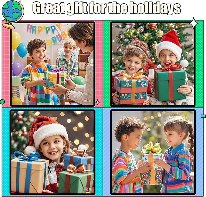 Fast Push Pop Fidget Toys for Kids, Handheld Puzzle Game with LED Screen & Multiplayer Mode, Sensory Toys for 3-12 Year Old Girls Boys, Fun Battle Gifts for Friends(Christmas)