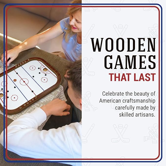 Penny Game, Competitive Table Hockey Play Set for 2 Players, Indoor & Outdoor Family Bonding Activities, Fun Entertainment for Family Gatherings, Social Events & More - Across the Board Game