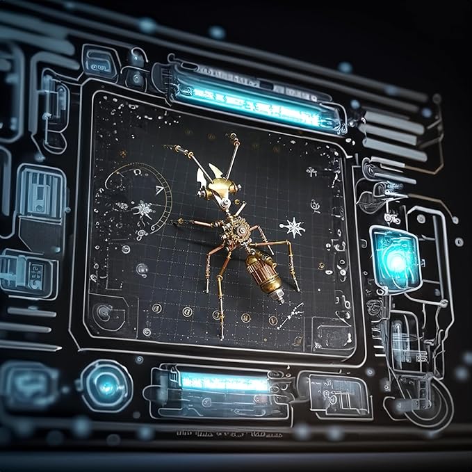 Steampunk Metal Insect Bug Mechanical Sculpture Insect Clockwork 3D Steampunk Metal Puzzle Ant Model Engineering Puzzle for Birthday Present (Ant)