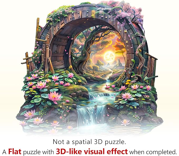 Wooden Puzzles for Adults - 200 Pieces Wooden Puzzle Barrel of Summer - Unique Animal Shape Wood Cut Puzzles - Eco-Friendly Home Office Decor (M-11.4 * 11.3in)