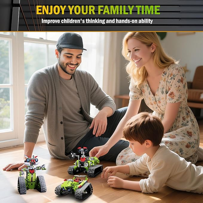 5 in 1 STEM Robot Building Kit with APP Remote Control, 705 PCS Engineering Robot Toys for Kids Age 8-16, Science Coding RC Robotics Kit Birthday Gifts for Boys Girls 6 7 8 9 10 11 12