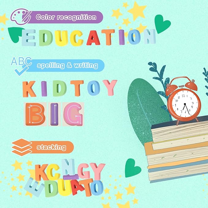 Alphabet Puzzle Wooden Puzzles for Toddlers Alphabet Learning Puzzles Toys with Wood Letters Montessori Wooden ABC Learning Toys for Toddlers 1-5 | Preschool Educational Gift for Kids