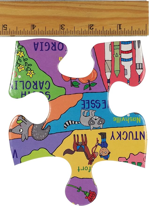 PETER PAUPER PRESS USA Map Jumbo Floor Puzzle - Fun and Educational! Learn Geography, State capitols, and Historic Landmarks. (48 Pieces) (36 inches Wide x 24 inches high)