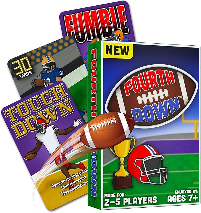 Fourth Downยฎ - Best Football Game! Card Game for Tweens and Family Fun - Easy to Learn, Fast to Play | Perfect for Family Game Night, Sports Gifts, and Offline Fun